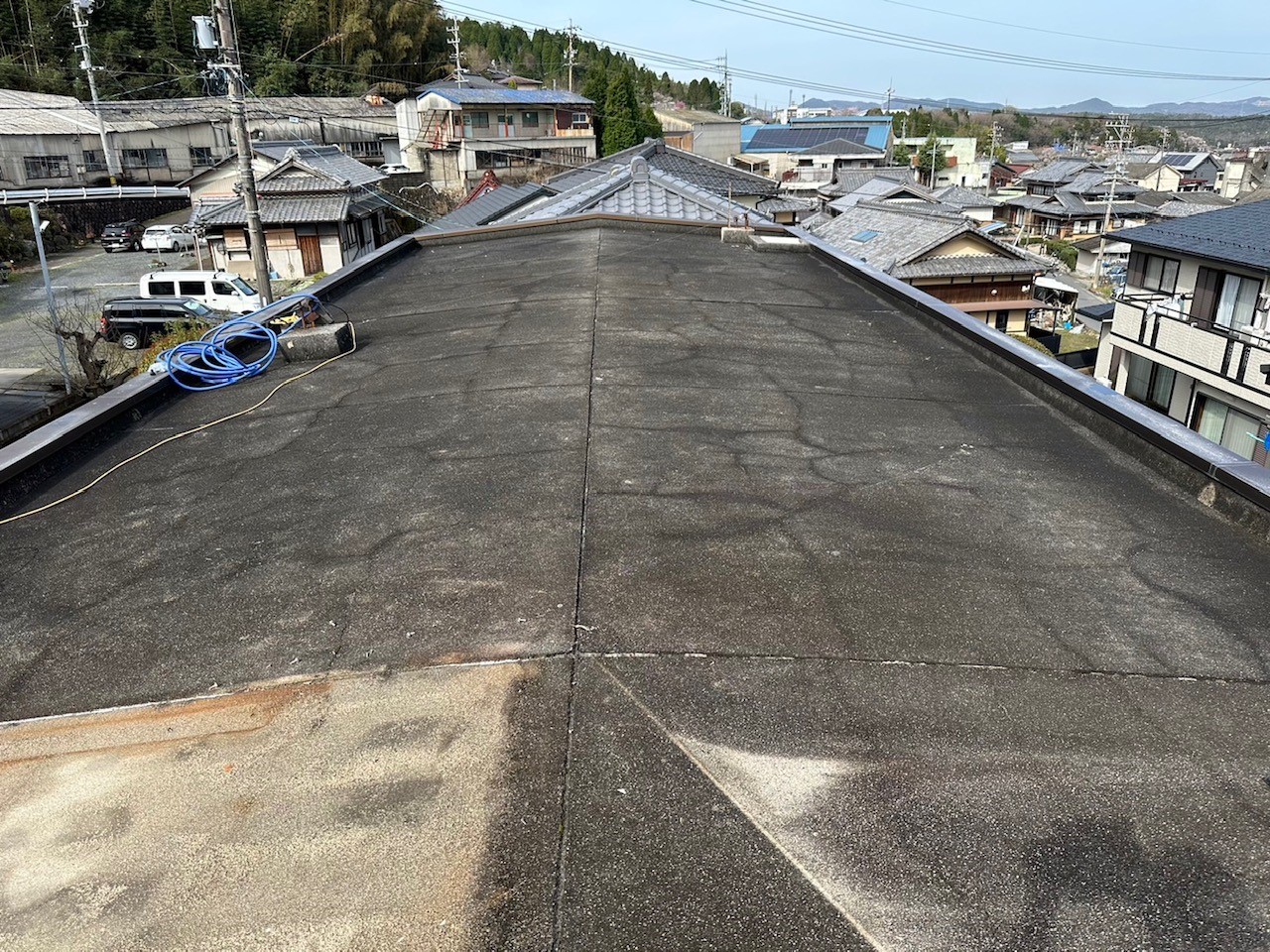 岐阜県多治見市笠原町　住宅改修工事　屋上　ウレタン塗膜防水