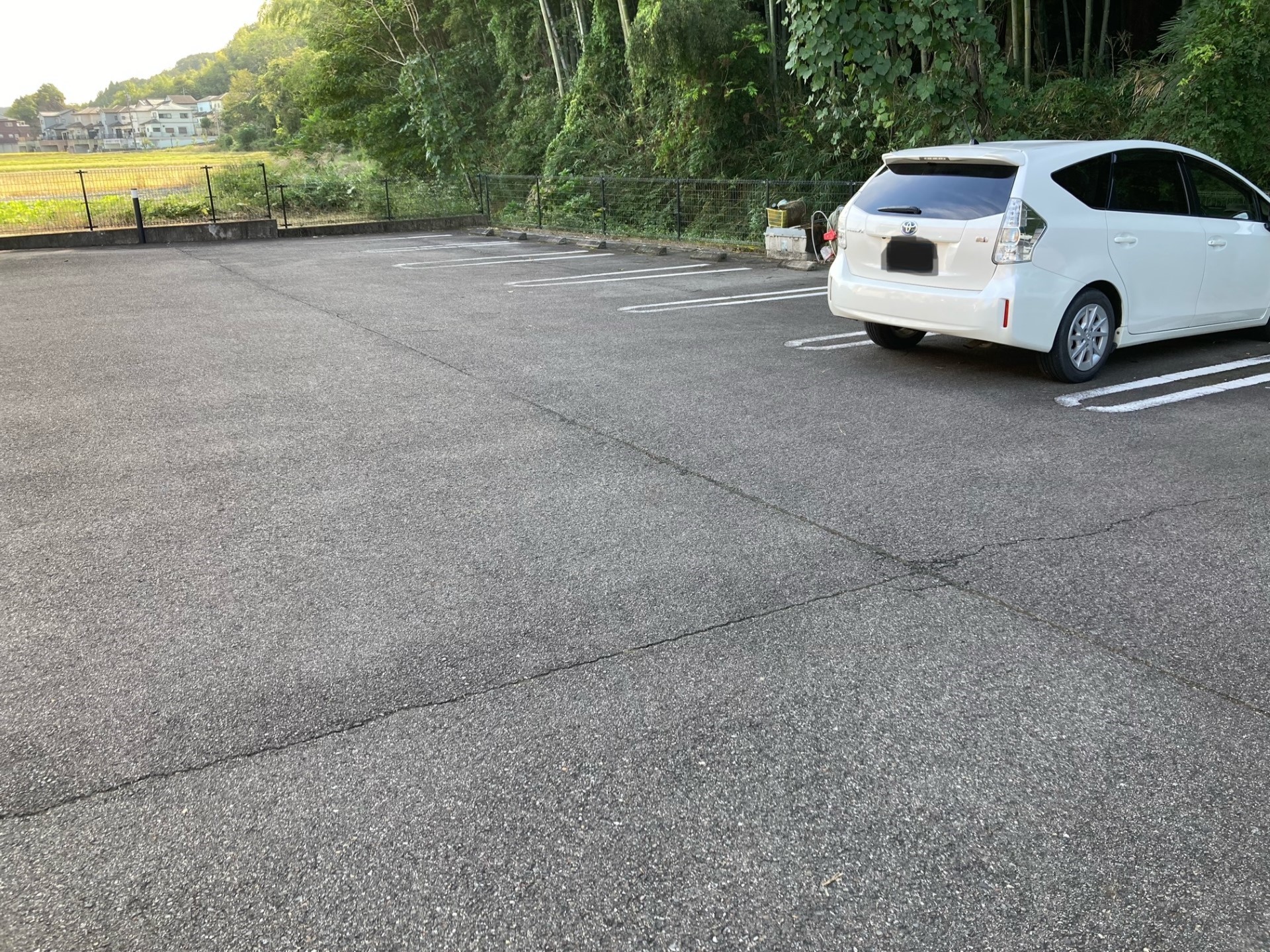 岐阜県可児市　駐車場　ライン引き