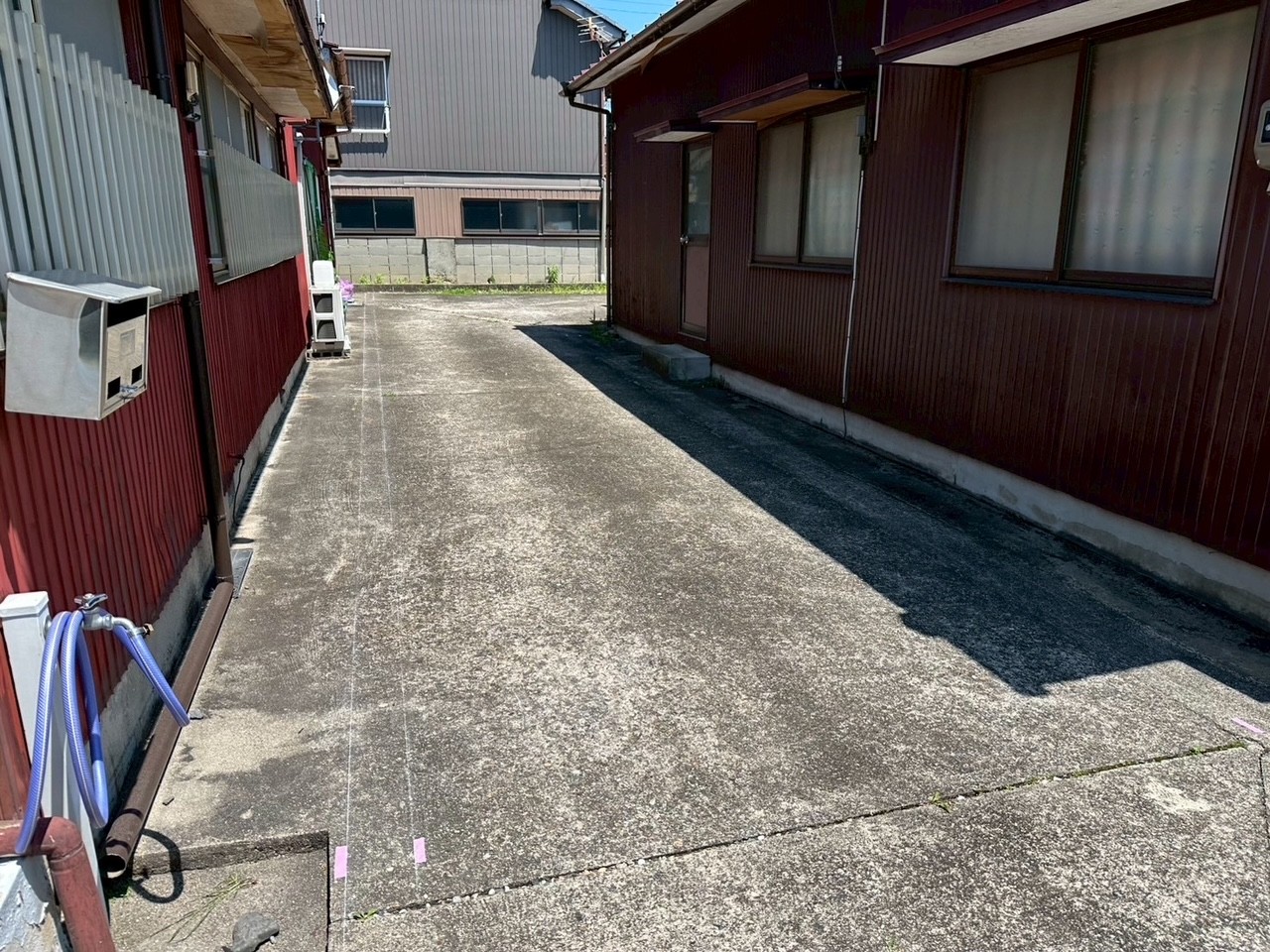 岐阜県瑞浪市　駐車場　ライン引き