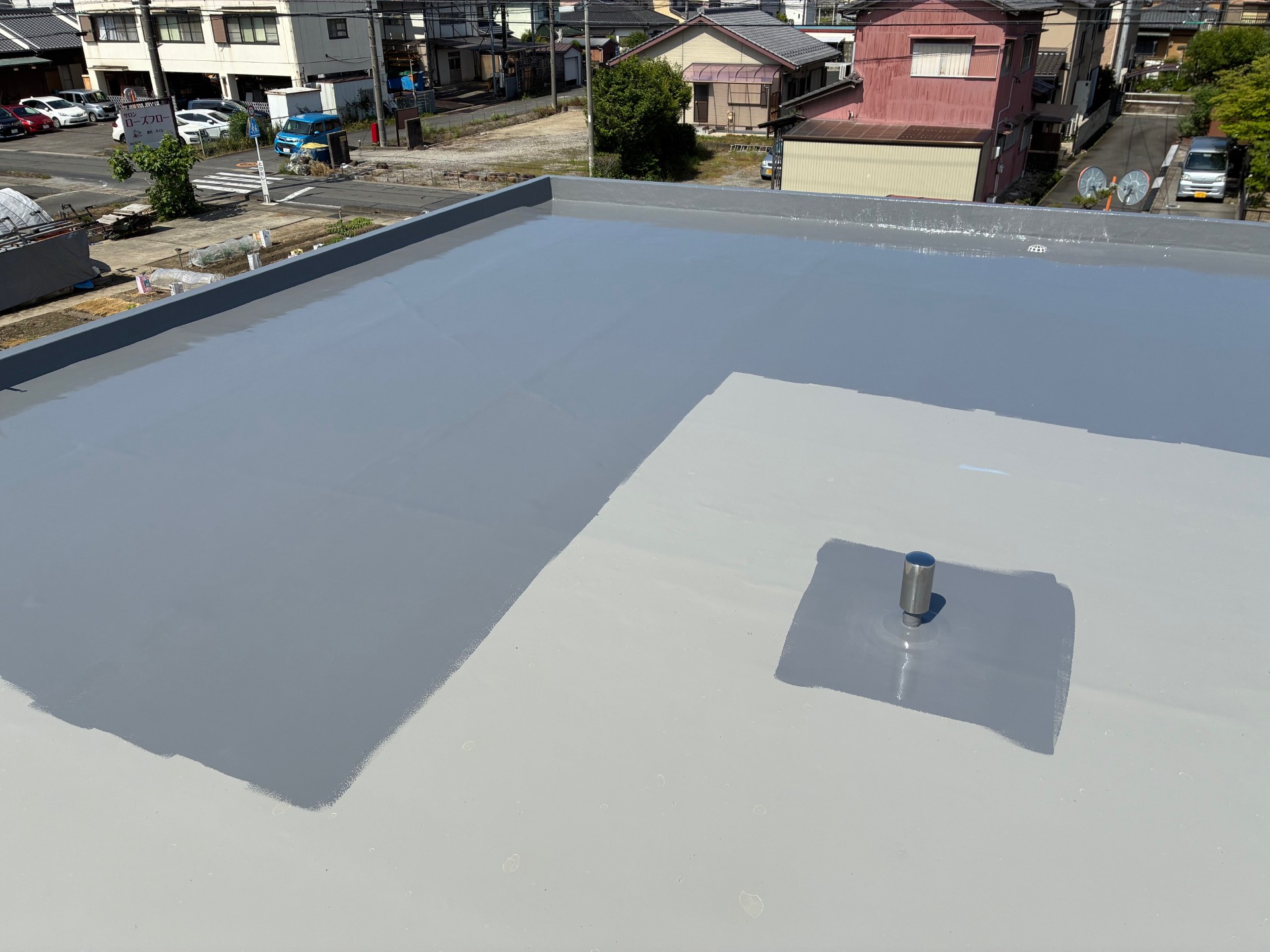 愛知県あま市　住宅　屋上　ウレタン塗膜防水