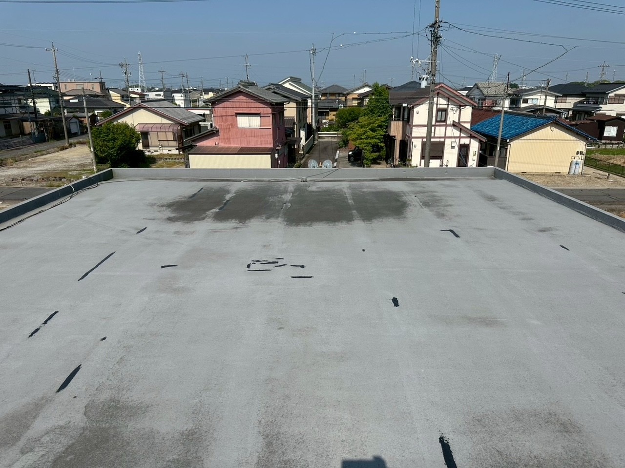 愛知県あま市　住宅　屋上　ウレタン塗膜防水