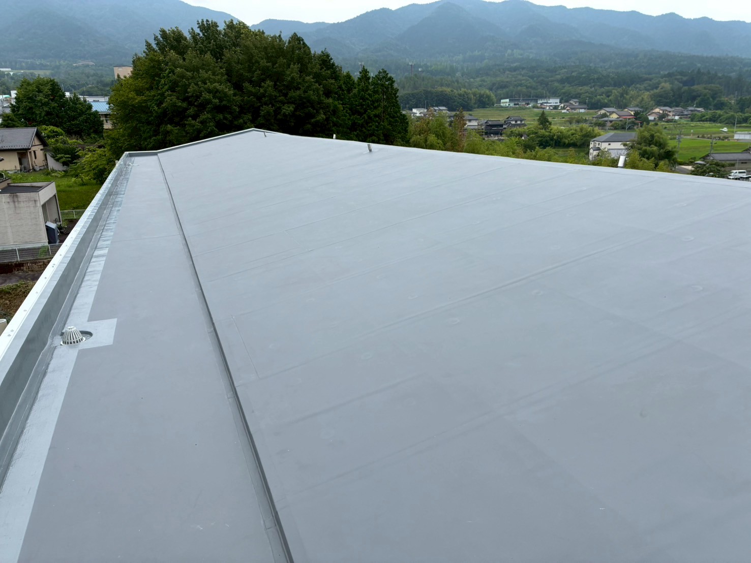 岐阜県中津川市　マンション　屋上　改修工事　塩化ビニル樹脂系シート防水